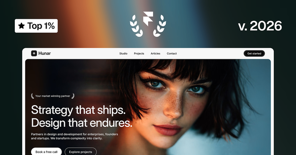 Hunar: Premium Agency & Studio Portfolio Framer Template
